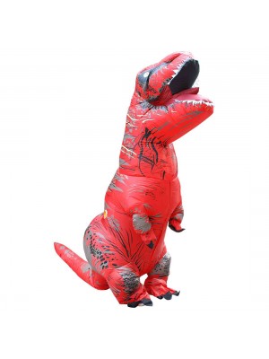 Red Tyrannosaurus T-Rex Dinosaur Inflatable Costume Halloween Xmas for Adult/Kid