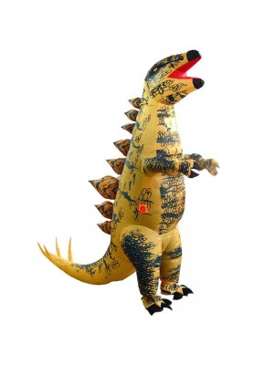 Yellow Stegosaurus Dinosaur Inflatable Costume Halloween Christmas Costume for Adult/Kid