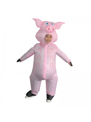 Pink Pig Inflatable Halloween Christmas Holiday Blow Up Costumes for Kid