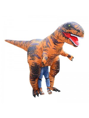 Super T-Rex Dinosaur Inflatable Costume Tyrannosaurus Halloween Christmas Bodysuit for Adult/Teenager/Kid