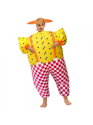 Clown Inflatable Costume Halloween Christmas Jumpsuit for Adult Party Time