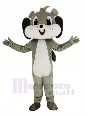 Cute Grey Squirrel Mascot Costume Animal