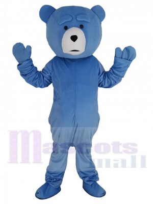 Funny Light Blue Teddy Bear Mascot Costume Animal