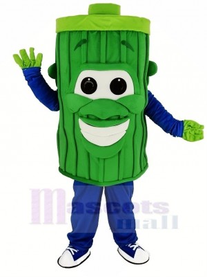 Green Garbage Trash Can Mascot Costume