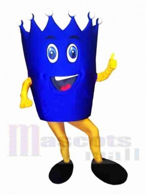 Blue Crown Mascot Costume 