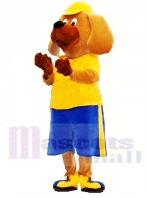 Sport Yellow Dog Mascot Costume