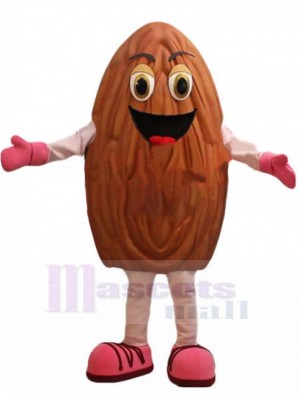 Happy Almond Mascot Costume 