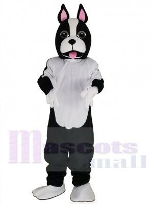 Black and White Terri B. Terrier Dog Mascot Costume Animal