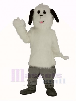 White Shaggy Maggy Dog Mascot Costume Animal