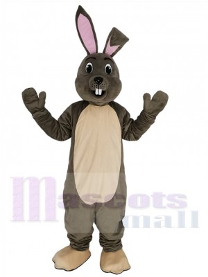 Happy Grey Easter Bunny Rabbit Mascot Costume Animal