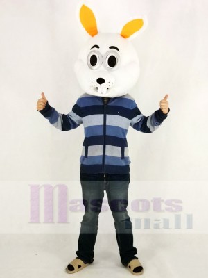 Easter White Bunny Rabbit Mascot Costume Only Head