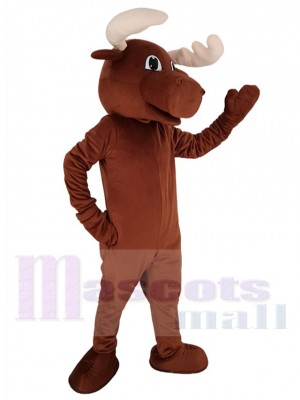 Brown Male Moose Mascot Costume Animal