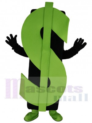 Dollar Sign mascot costume