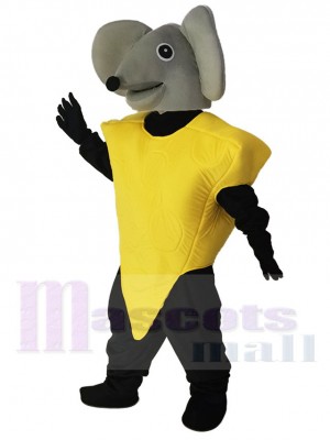 Cheese Slice with Mouse Hood Mascot Costume Animal