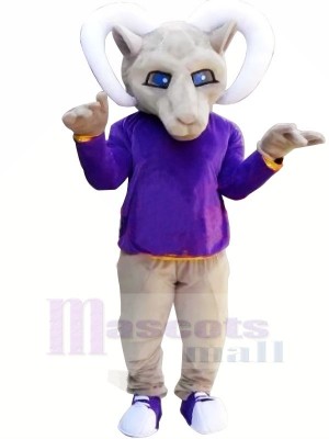 Purple Long Sleeve Antelope Monster Mascot Costumes Animal