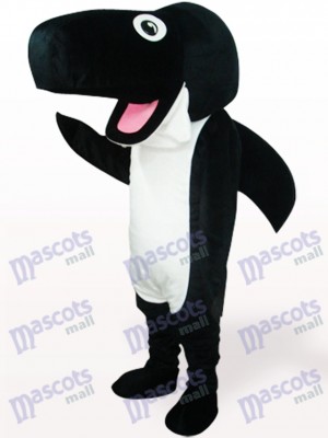 Black Whale Plush Adult Mascot Costume