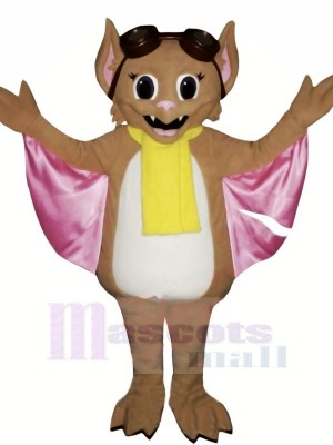 Bat with Yellow scarf Mascot Costumes Animal