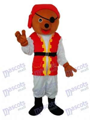 Pirate Bear Mascot Adult Costume