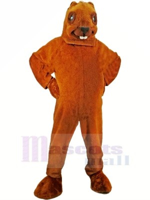 Brown Beaver Mascot Adult Costume