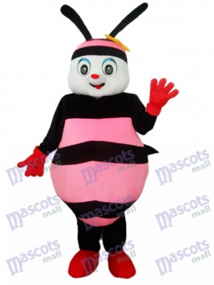 Black & Pink Bee Mascot Adult Costume Insect