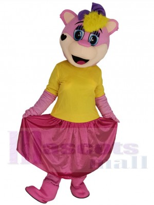 Friendly Female Pipi Bear Mascot Costume Animal