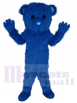 Navy Blue Fluffy Bear Mascot Costume Animal