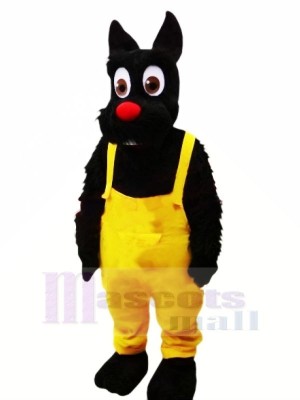 Black Dog with Red nose Mascot Costumes Animal