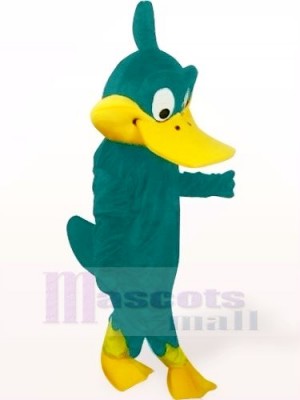 Duck with Teal Body Mascot Costume Cartoon