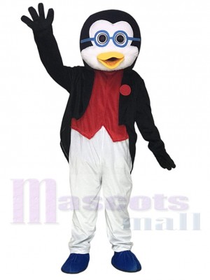 Doctor Penguin in Tuxedo Adult Mascot Costume