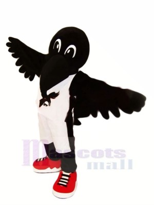 Black Crow with Red Shoes Mascot Costumes Animal