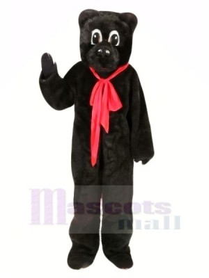 Black Bear with Red Bow Mascot Costumes Animal	