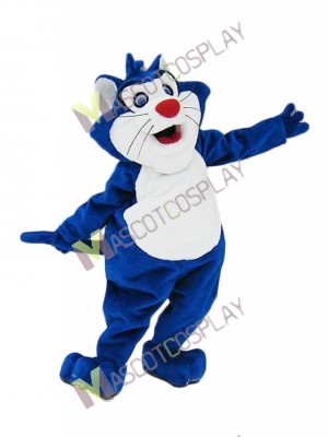 Custom Color Blue Fat Cat Mascot Costume