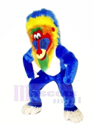 Funny Blue Baboon Mascot Costumes Animal