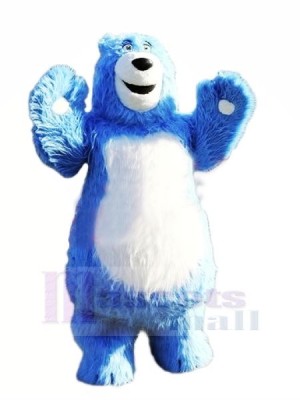 Strong Blue Bear Mascot Costumes Animal	