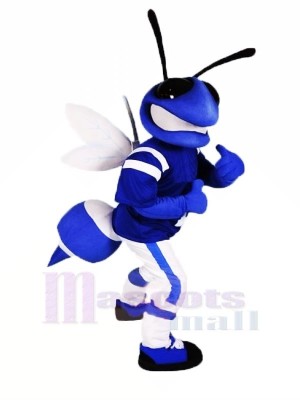 Blue Bee with White Wings Mascot Costumes Animal