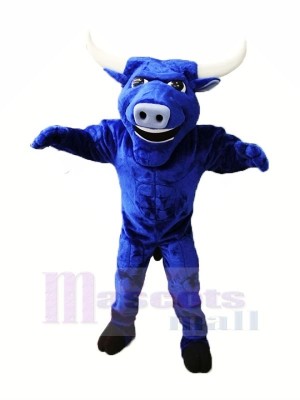 Strong Blue Bull Mascot Costumes Animal	