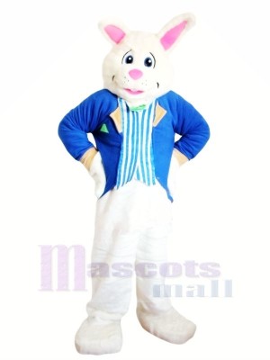 Blue Bunny with suit Mascot Costumes Animal