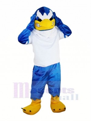 Blue Falcon with White T-shirt Mascot Costumes Animal