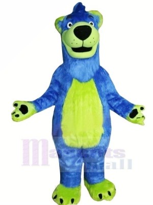 Blue and Green Bear Mascot Costumes Animal