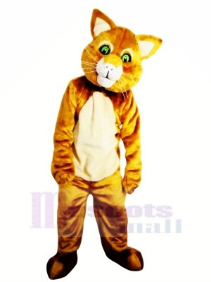 Brown Cat with Green Eyes Mascot Costumes Animal