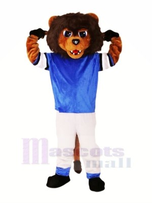 Brown Lion with Suit Mascot Costumes Animal