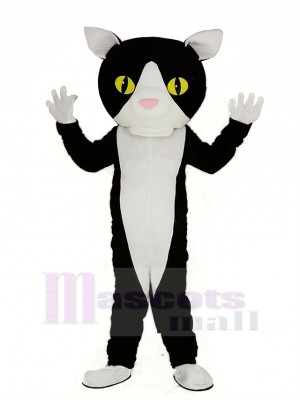 Black and White Cat Mascot Costume Animal