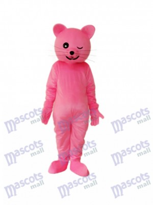 Pink Cat Mascot Adult Costume Animal 
