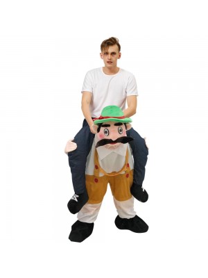 Bavarian Oktoberfest Beer Man Carry me Ride on Halloween Christmas Costume for Adult/Kid