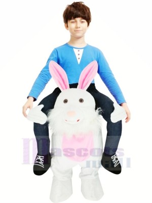 Carry Me Easter Bunny Piggy Back Mascot Kids Ride On Funny Fancy Dress Costume