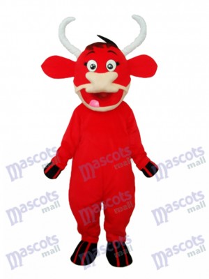 Little Red Cow Mascot Adult Costume Animal  