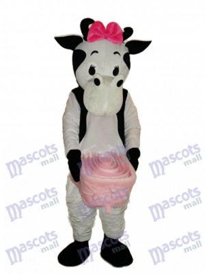 Pink Bow Cow Mascot Adult Costume Animal  