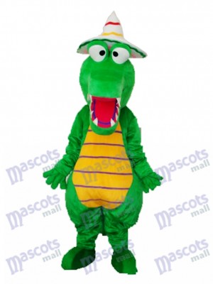 Crocodile with Hat Mascot Adult Costume Animal  
