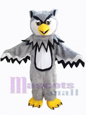 Gray Owl Mascot Costume Animal