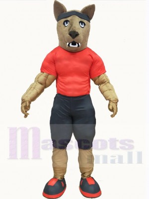 Sport Muscle Wolf Mascot Costume Animal